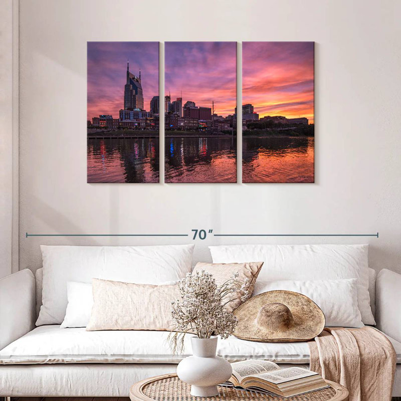 Sebbie Nashville au crépuscule, H 28 po x l 45 po