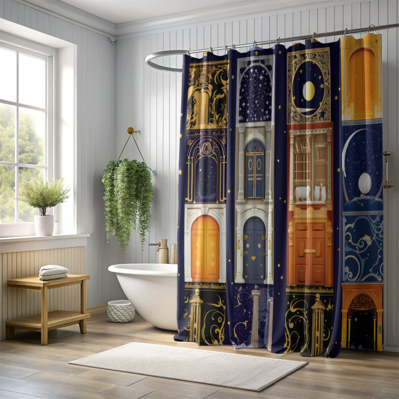Rideau de douche Lunar Riddle - Premium, H 74 po x l 71 po