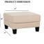 Rangement beige avec design contemporain, l 18 po de profondeur, 18 po de hauteur, tissu de style bois d'ingénierie, l 31 po x P 31 po H 18 po, pour le salon