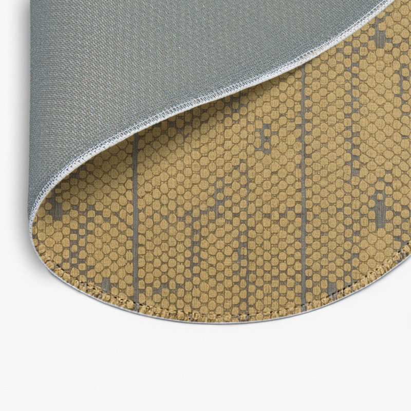 Trellis Brown Indoor and Outdoor Area Rug, Round 5'