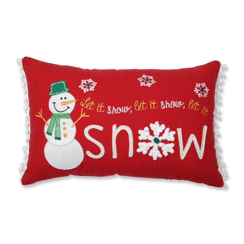  Coussin en coton Let It Snow