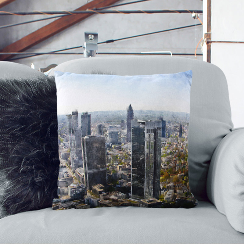 Square Cushion, 40cm H x 40cm W x 15cm D, White