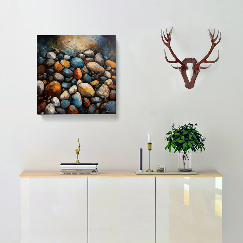 Pebbles Abstract Expressionism - No Frame Print