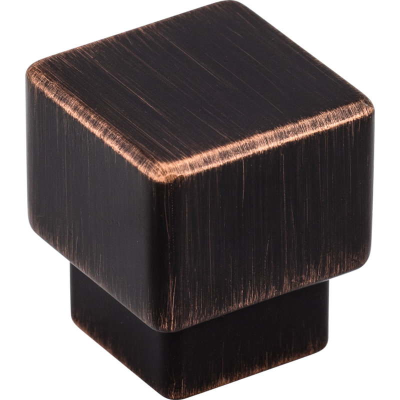 Tapered 1" Length Square Knob, Tuscan Bronze, 1" Knob Length
