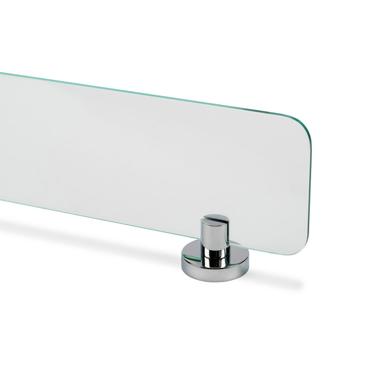 Metra Wall Mounted Glass Shelf with Chrome Flexi-Fix Brackets 59cm