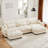 U-Shape 3 Deep Seat Modular Sofa Couch With 2 Movable Ottomans-1912398234