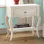 Table de chevet 1 tiroir avec tablette Pearl White