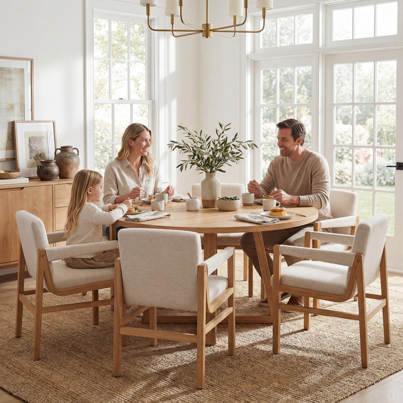Modern Dining Chairs, Upholstered Chenille Kitchen Chairs  For Dining Room, Bedroom, And Restaurant, Oat Color, Brown