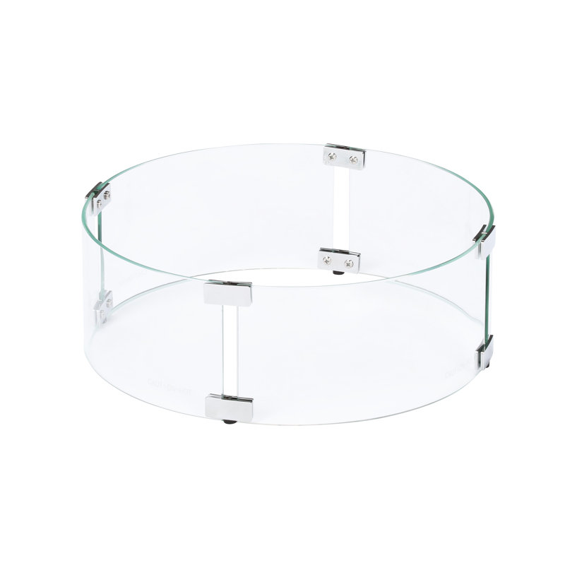 Round Fire Pit Wind Guard, 6" H x 17" W x 17" D