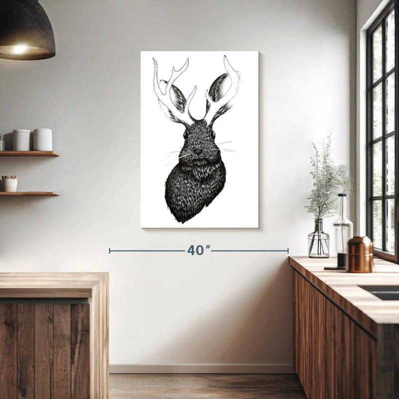 Kelan Adorable Jackalope, 39" H x 26" W