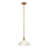 12.5'' Gold Pendant Light with Textured Glass