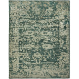Hand Knotted Area Rug in Blue