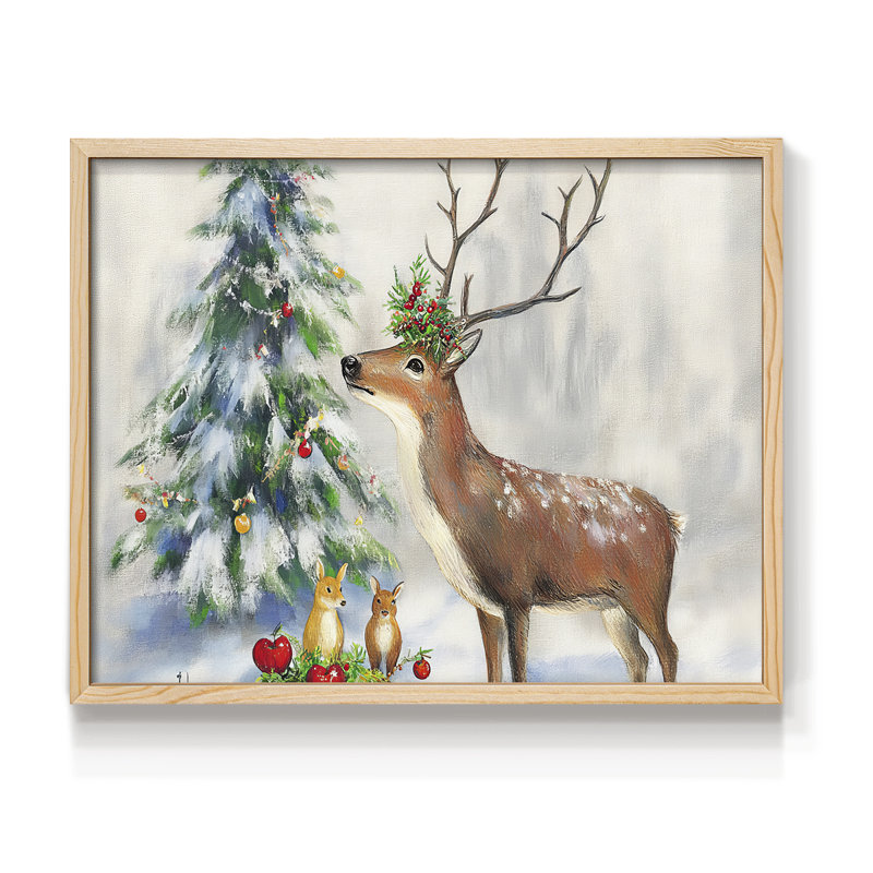 Art de Noël - XCI - Reproduction encadrée - Restickable, H 8 po x l 10 po, Naturel