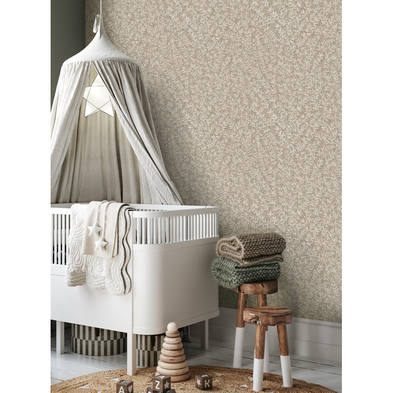 Carreau de papier peint autocollant Valdemaro, Beige, L 2 pi x H 18 pi