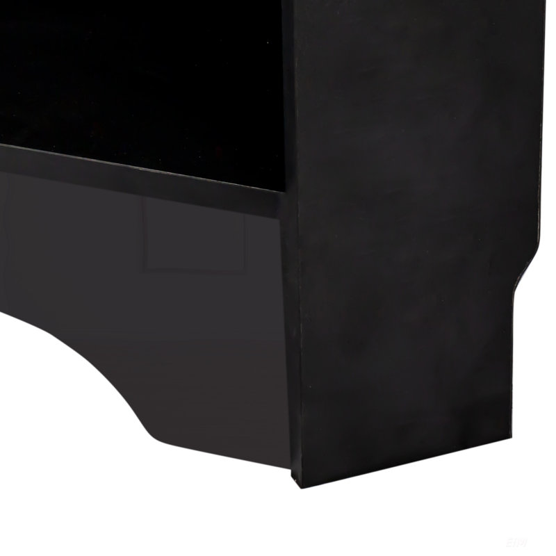 Arbre d'entrée minimaliste avec banc à chaussures et tablette réglable, portemanteau polyvalent pour les petits espaces, noir