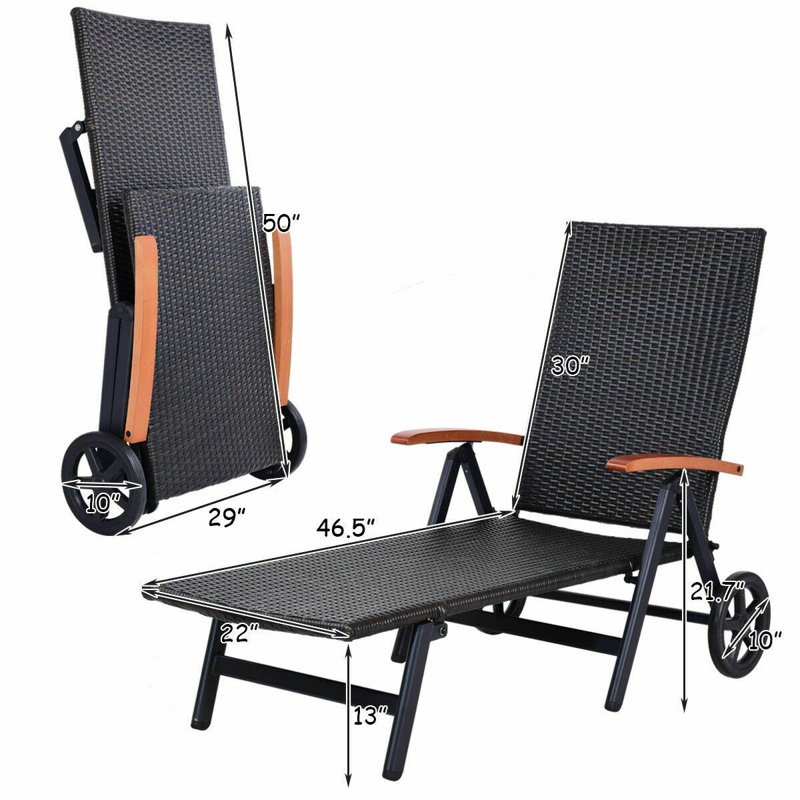 Moyer Outdoor Wicker Chaise Lounge