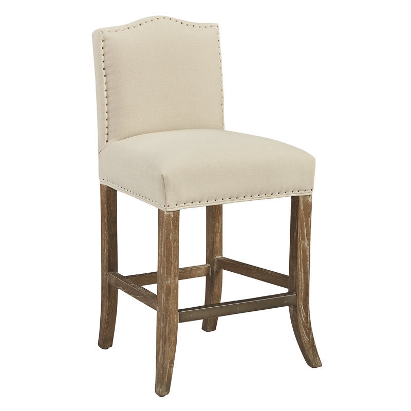 Brickell Upholstered Stool with Solid Wood Frame