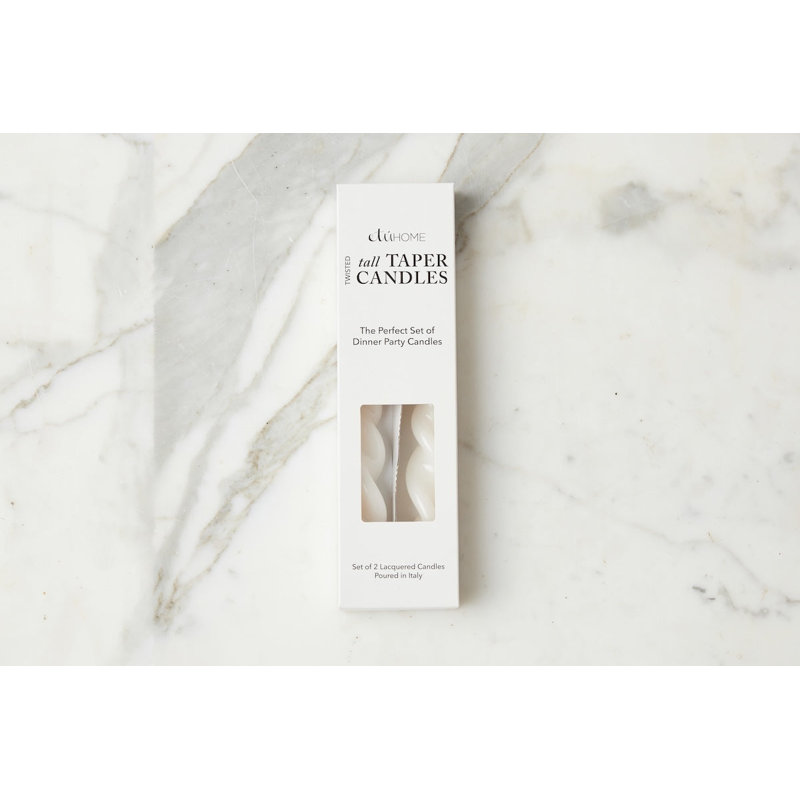 Grandes chandelles laquées torsadées, Blanc