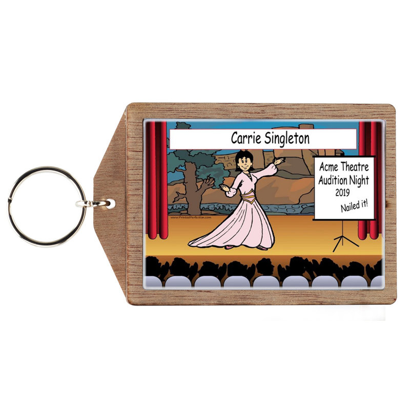 Personalized Actress Key Chain