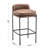 Sykesville Modern Mid-Back Counter Stool - Faux Leather-1050750084