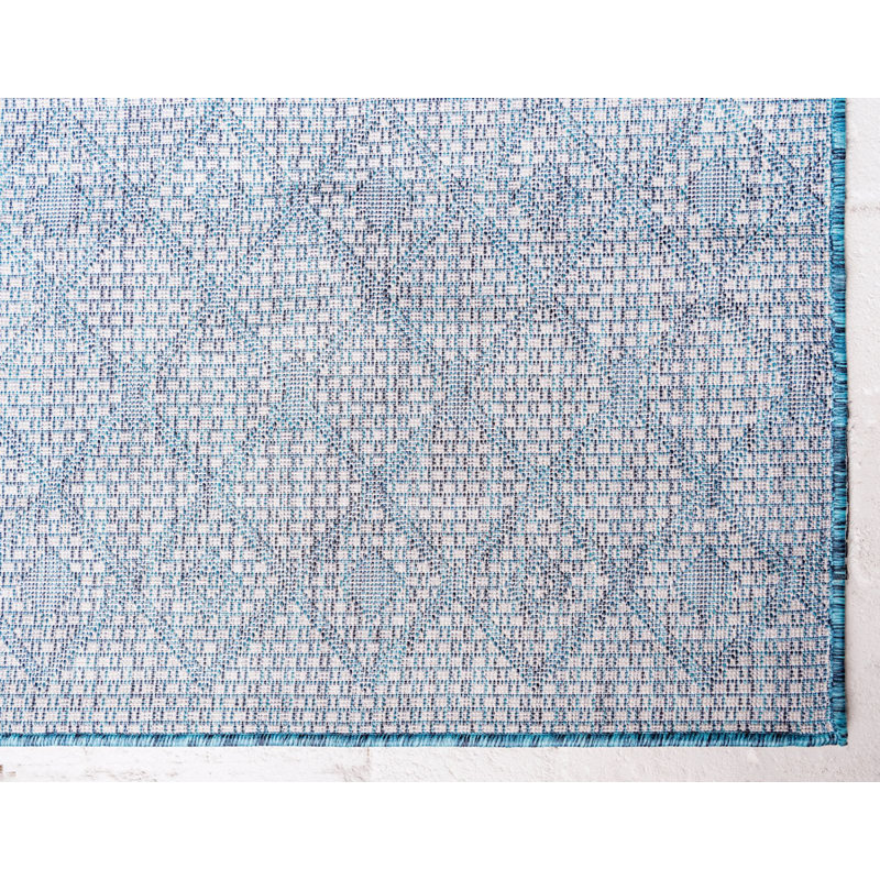 Harlee Geometric Indoor / Outdoor Rug, Rectangle 8' x 11'4"