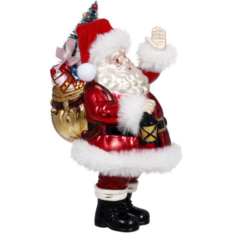 Ensemble de 2 pièces de table Père Noël avec cadeaux - 7,5 pouces