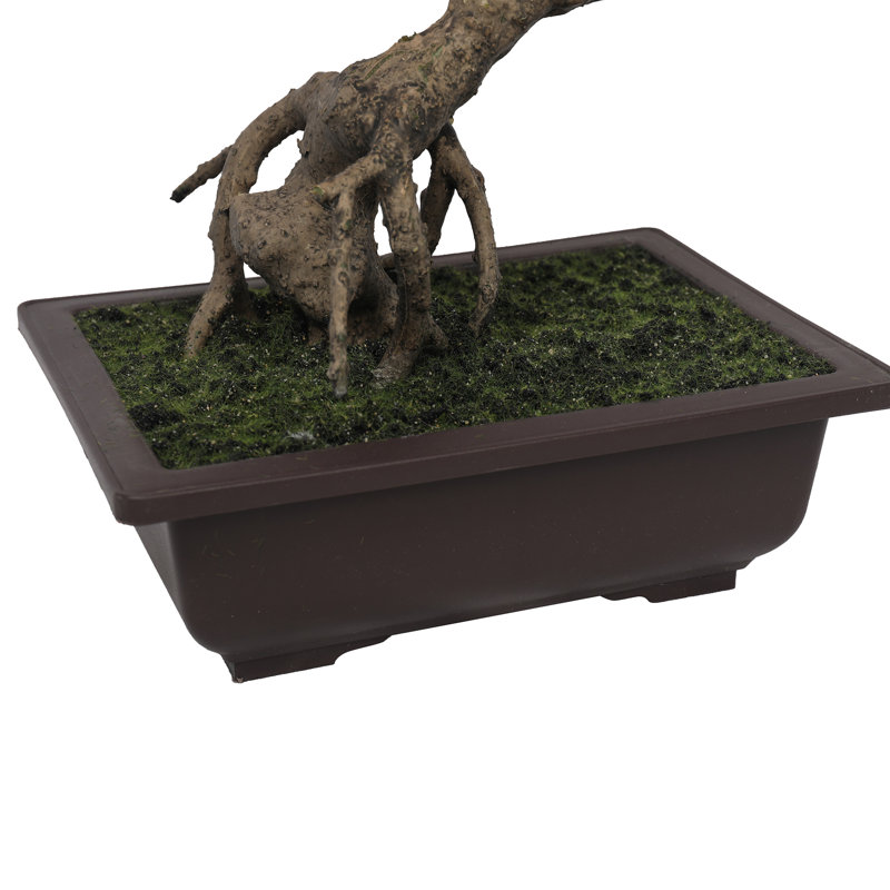 Bonsai artificiel 20 po en pot, Rose