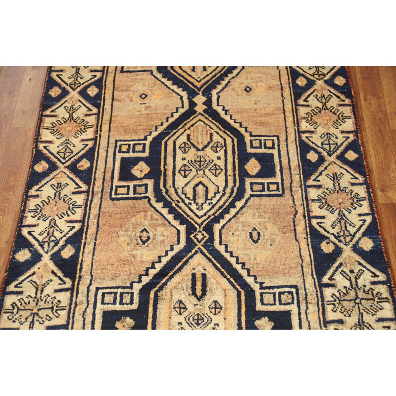Tapis traditionnel rétro géométrique 4 x 8