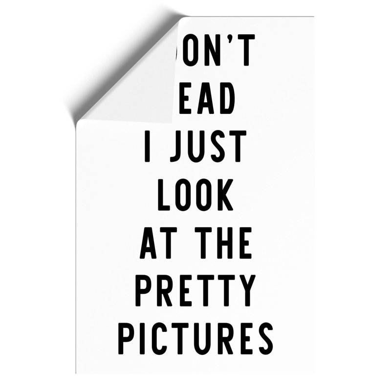 Don't Read - Frameless Print, 84cm H x 59cm W x 0.1cm D