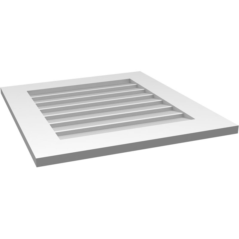 Vent à pignon rectangulaire en uréthane non-fonctionnel, H 26 po x l 24 po x P 1 po