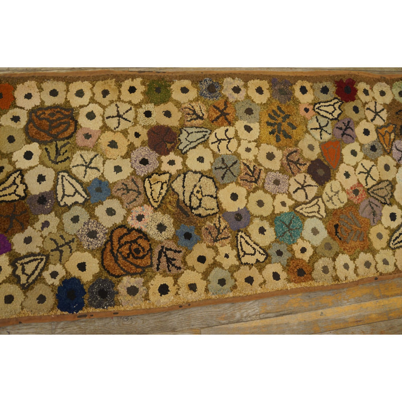 Tapis de couloir crocheté brun