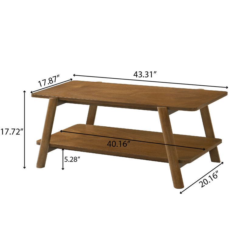 Cavett Single Coffee Table, Walnut