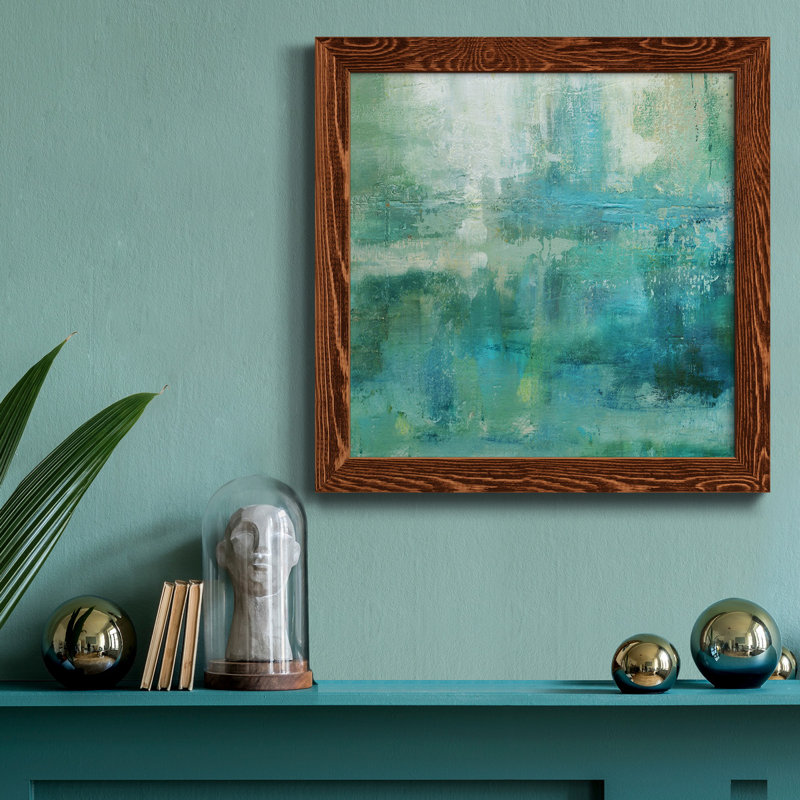 " Around The Mountain I ", Maple Framed, 34.5" H x 34.5" W x 1" D