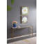 56.5X14x30" Antique Gold Console Table, Mirrored Top
