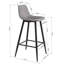 Berkhamsted Upholstered Counter Stool with Metal Frame