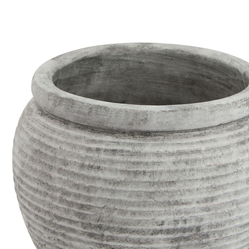 Marina Handmade Ceramic Planter, 20cm H x 28cm W x 28cm D, White