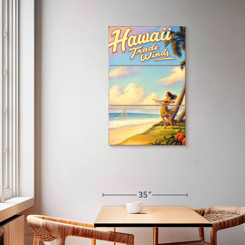 Gillard Hawaii Tradewinds, H 57 po x l 36 po