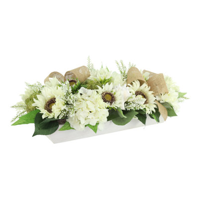 Coastal Fall Centerpiece with Sunflowers and Starfish