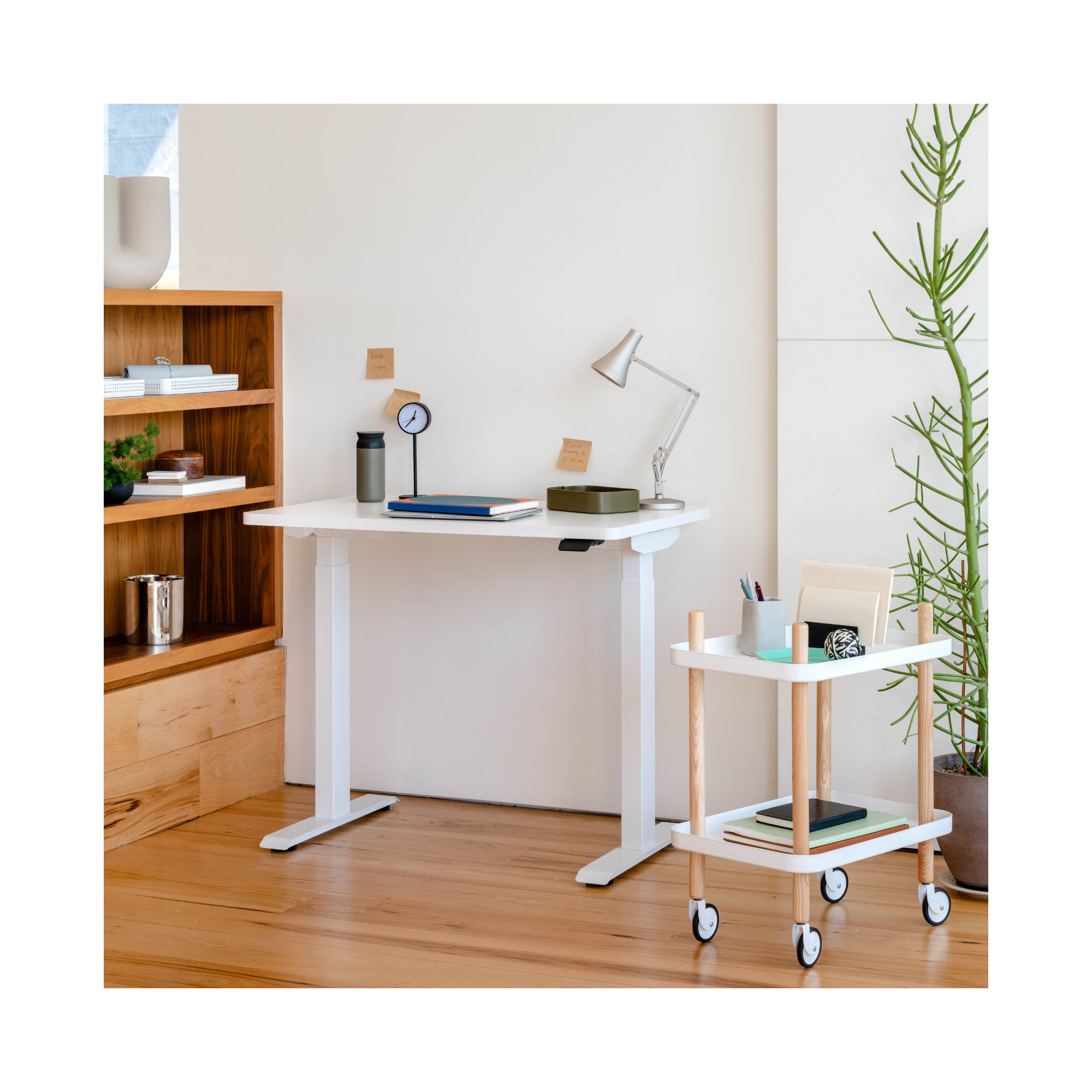 Duo Standing Desk, White, 47.3" H x 48" W x 24" D, White