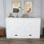 Lit escamotable de 57 pouces, avec tiroirs de rangement et armoire de chargement, avec panneaux pliables, avec roues pivotantes, silencieux-286111032