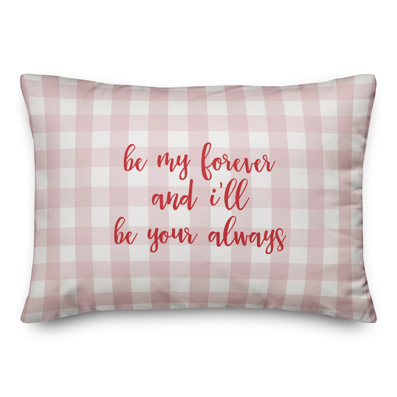 Plaid Throw Pillow, Red/Pink