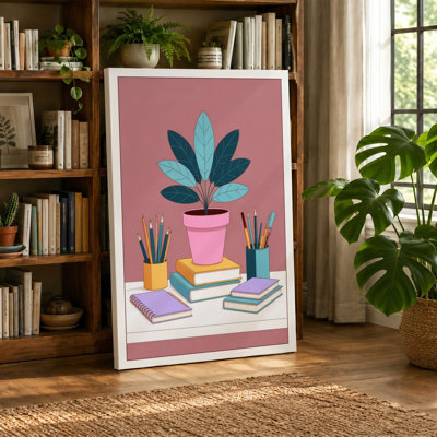 Art Studio Arrangement Modern - Wrapped Canvas