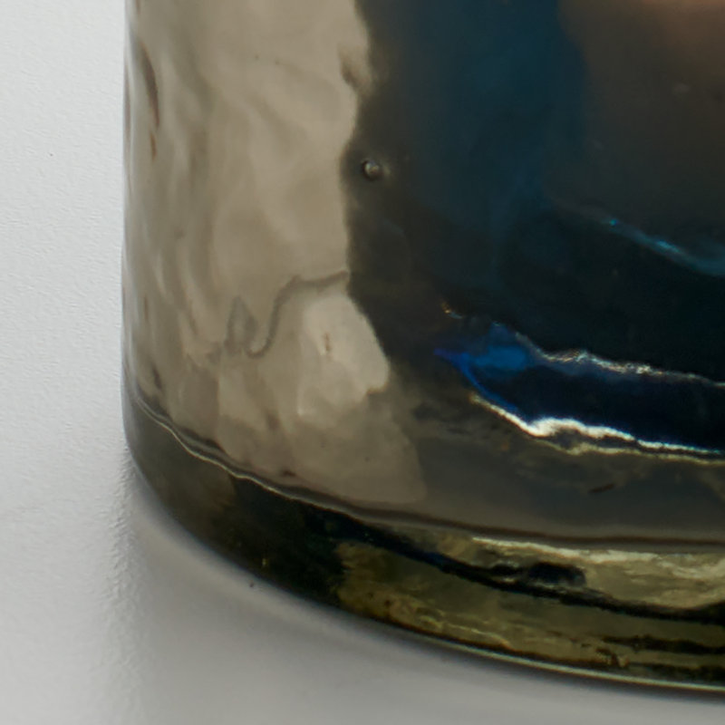 Porte-votive en verre ondulé, H 3,7 po x l 3,2 po x P 3,2 po