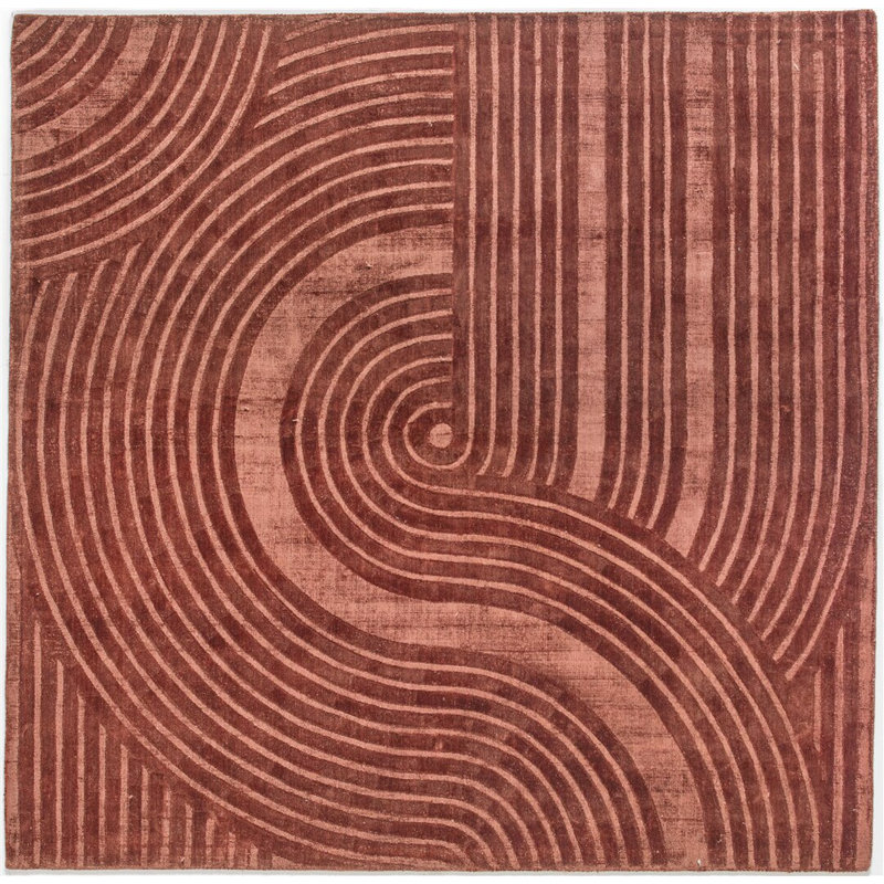 Solid Colour Hand Woven Area Rug, Square 200cm