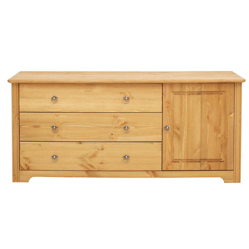 Manderson 3 Drawer Combi Chest, Oiled 