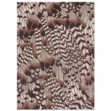 Wool Animal Print Area Rug in Black/Ivory/Brown