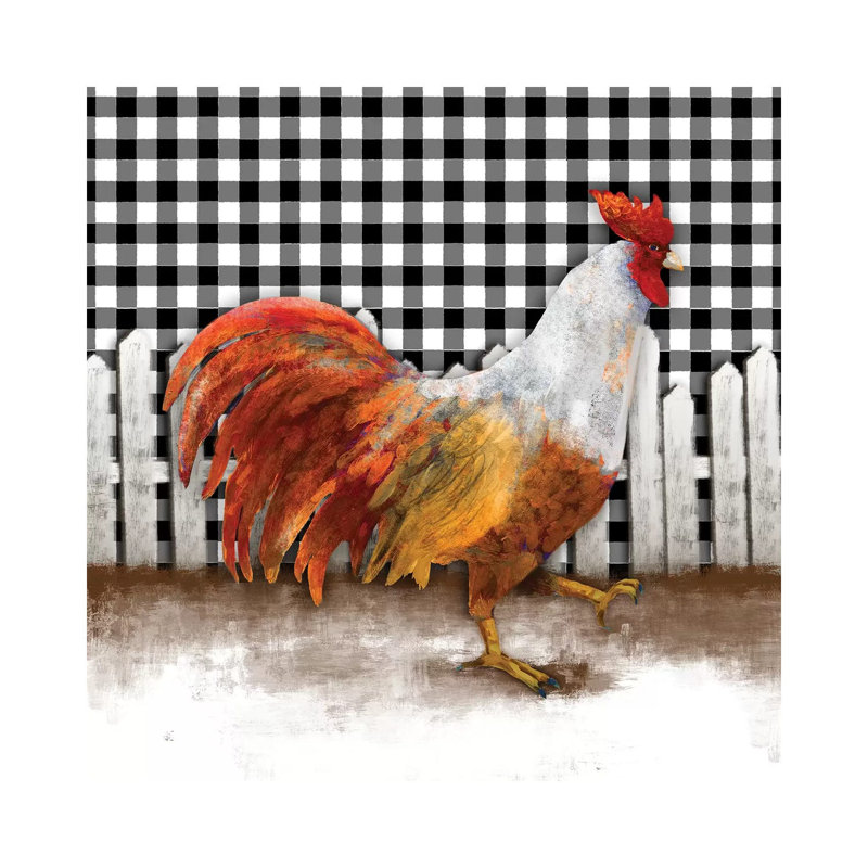 Morning Rooster I by Dan Meneely - Wrapped Canvas Gallery-Wrapped Canvas Giclée, 45.72 cm H x 45.72 cm W