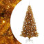 vidaXL Christmas Tree with 300 LEDs with Stand Gold PET-1404578924