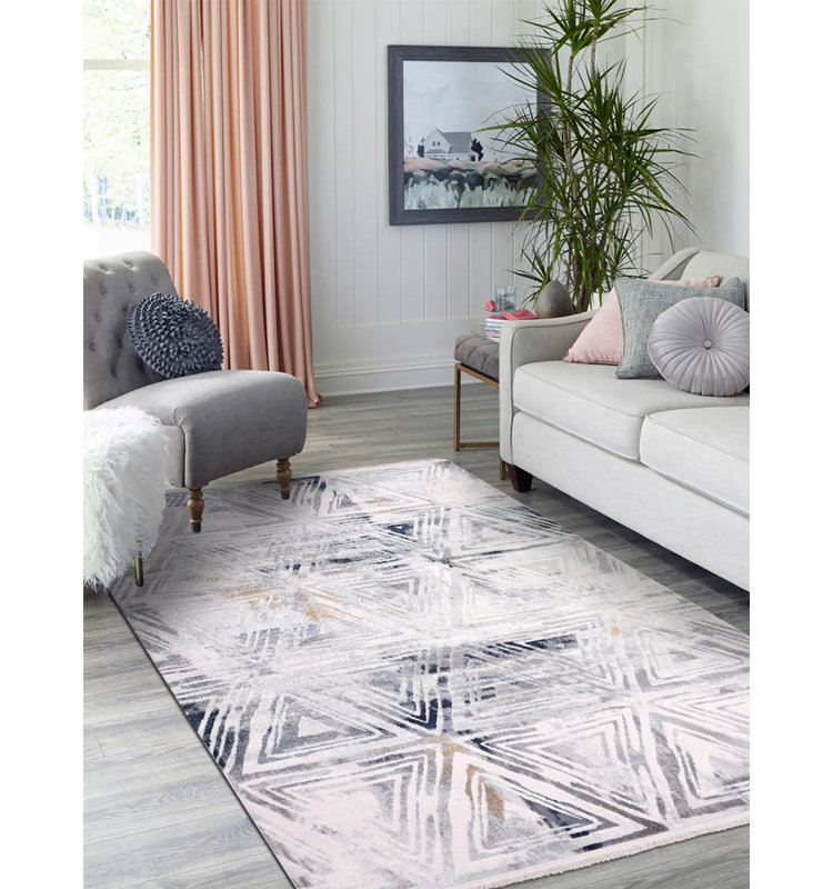 Redas Geometric Machine Made Indoor / Outdoor Area Rug, Rectangle 80 x 150cm