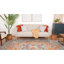 Tapis intérieur antidérapant Minyon - gris et orange-87903946